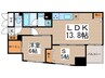 レジディア亀戸プレイス 1LDK+Sの間取り