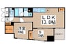 レジディア亀戸プレイス 1LDK+Sの間取り
