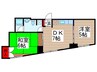 クレスベール 2DKの間取り