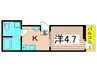 ブリリアントコート梅島 1Kの間取り