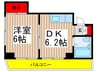 富士物産本社ビル 1DKの間取り