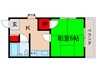大泉クランツ 1Kの間取り