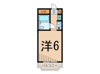 間取図 モナ－クマンション大岡山(406)