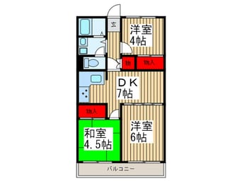 間取図 レジデンス三原