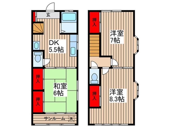 間取り図 セゾンイイヅカ