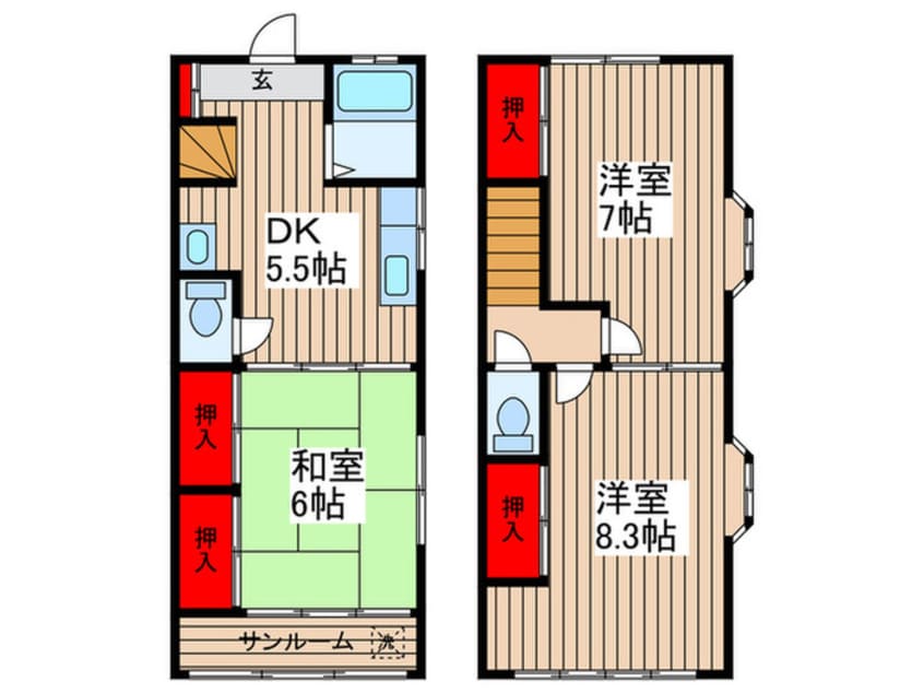 間取図 セゾンイイヅカ