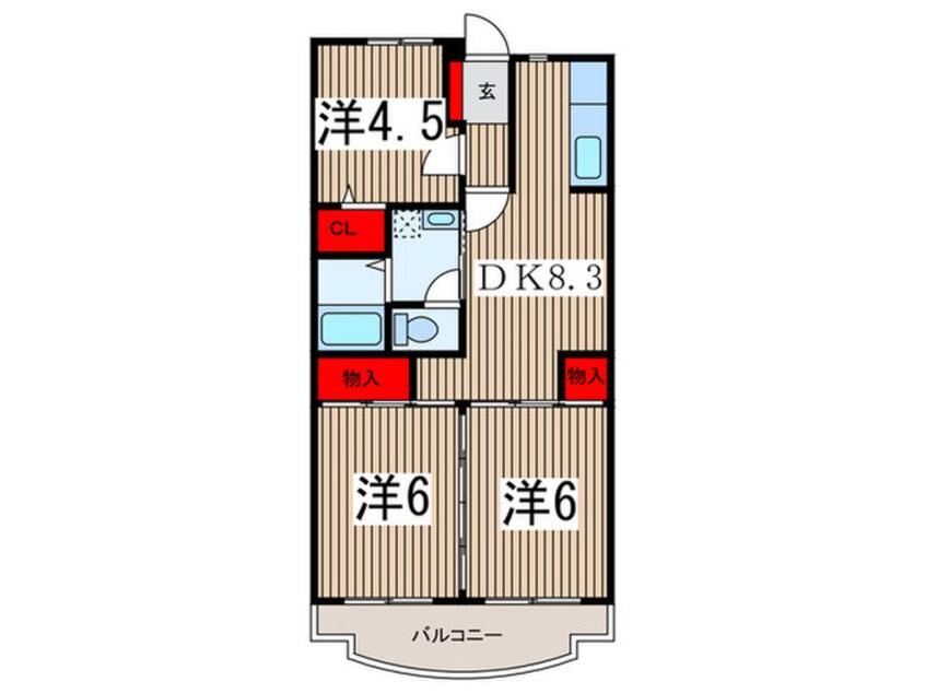 間取図 クレセールＫ