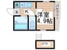 シャルム千住寿 1Kの間取り