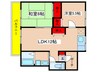 パーシモンⅡ 2LDKの間取り