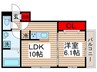 プランドールⅤ 1LDKの間取り