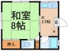 南風庵Ⅱ 1Kの間取り