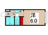 メゾン石橋 1Kの間取り