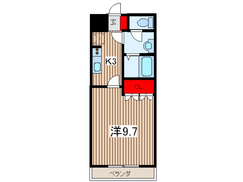 間取図 ウォ－タ－ミル壱番館