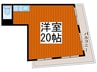 若菜ビル 1Rの間取り