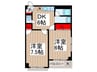 フィオーレ新小岩 2DKの間取り
