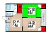 メゾン柴野 2DKの間取り