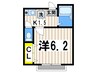 ソレイユ・A 1Kの間取り