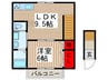 グリンゲーブルス 1LDKの間取り