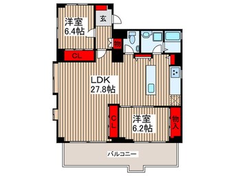 間取図 オクタビア・ヒルＤ