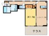 レグレット 1LDKの間取り