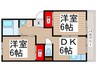 太田コ－ポ 2DKの間取り