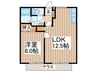 ハイライズつきみ野　Ｃ 1LDKの間取り