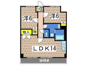 間取図 サンハイツ名瀬Ⅱ