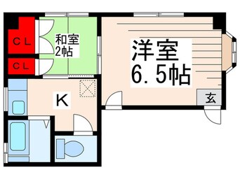 間取図 リベラル大橋