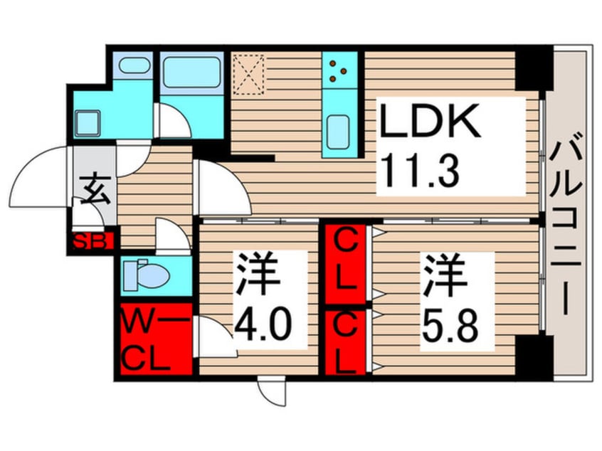 間取図 S-RESIDENCE綾瀬rivie