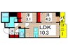 S-RESIDENCE綾瀬rivie 2LDKの間取り