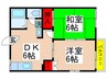 サニーハウス 2DKの間取り