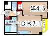 ミミハウス本千葉 1DKの間取り