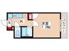 ト－ンクラスタ－学園 1Kの間取り