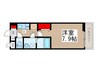 ウッド　プレイス 1Kの間取り