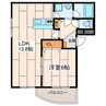 ヒーローパークヒル 1LDKの間取り