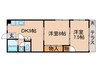 ハイツセザンヌ 2DKの間取り