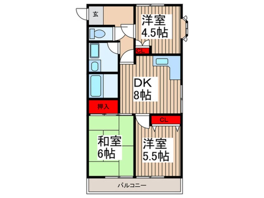 間取図 ドミール・ランピード