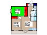ドミール・ランピード 2LDKの間取り