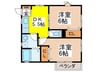 クレ－ル・貮 2DKの間取り