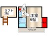 エニ－セ南１号棟・２号棟 1Kの間取り