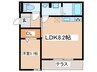 コンフォール夕陽ケ丘 1LDKの間取り