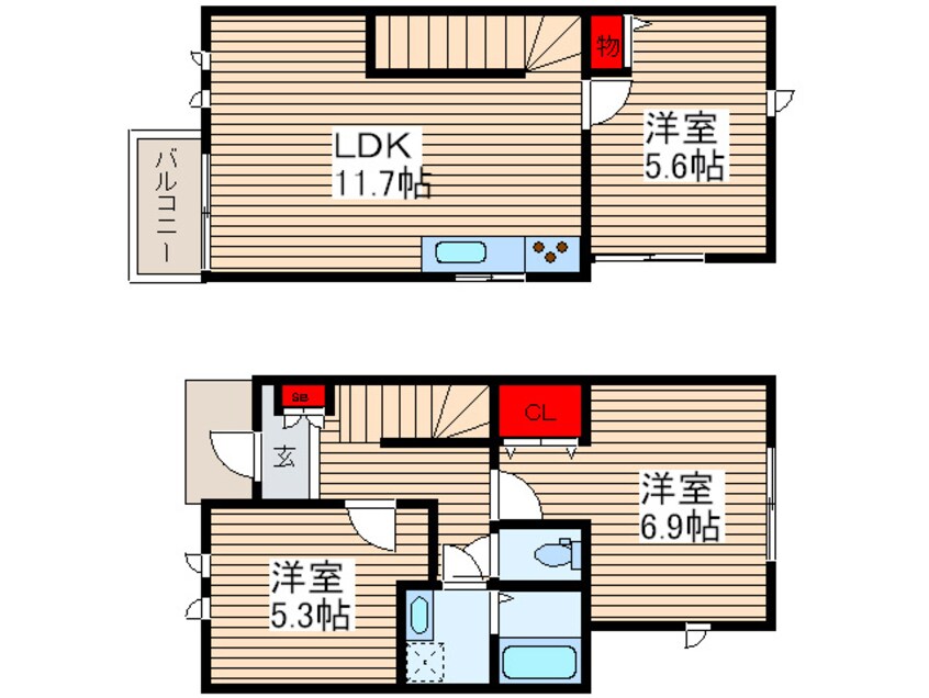 間取図 ＹＭＫ　Ｂ棟