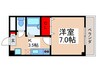 グラン・ベルジュ 1Kの間取り