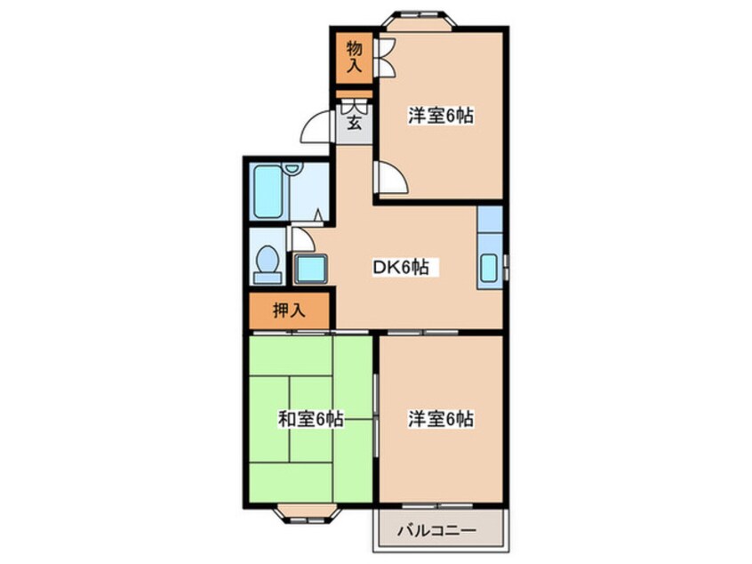 間取図 メンバーズタウン厚木G棟