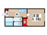 アクロス高品 1Kの間取り