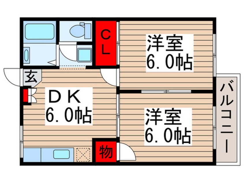 間取図 フォーブル道野辺Ｂ