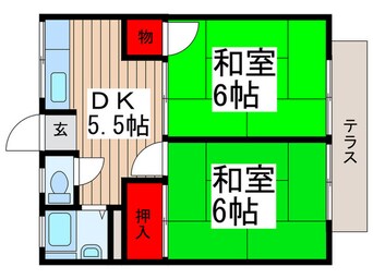 間取図 コ－ポ大野