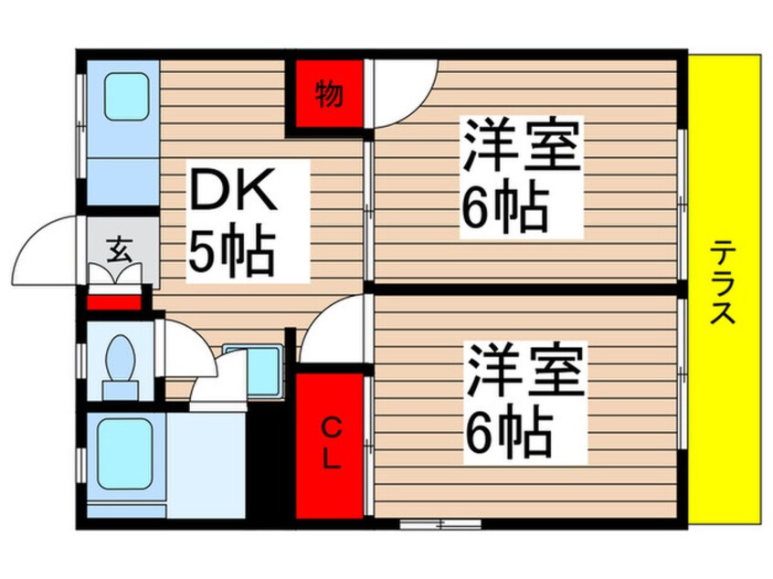 間取図 コ－ポ大野