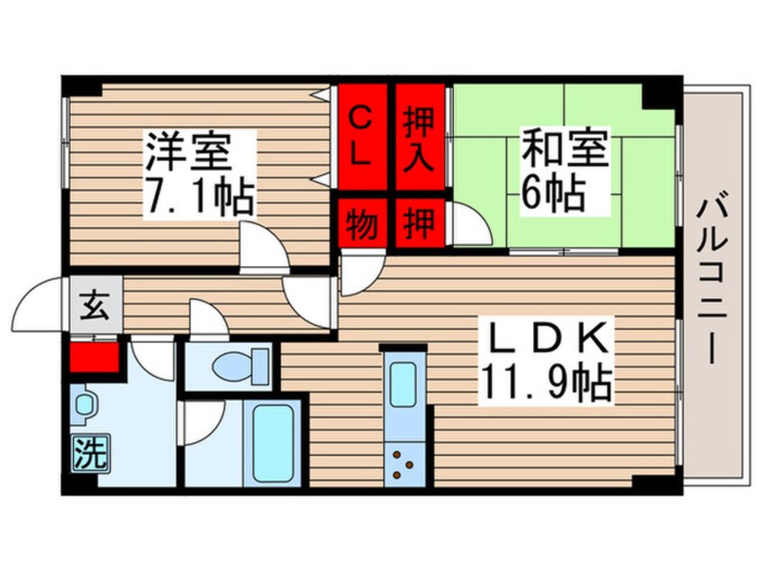 間取図 アウラ10