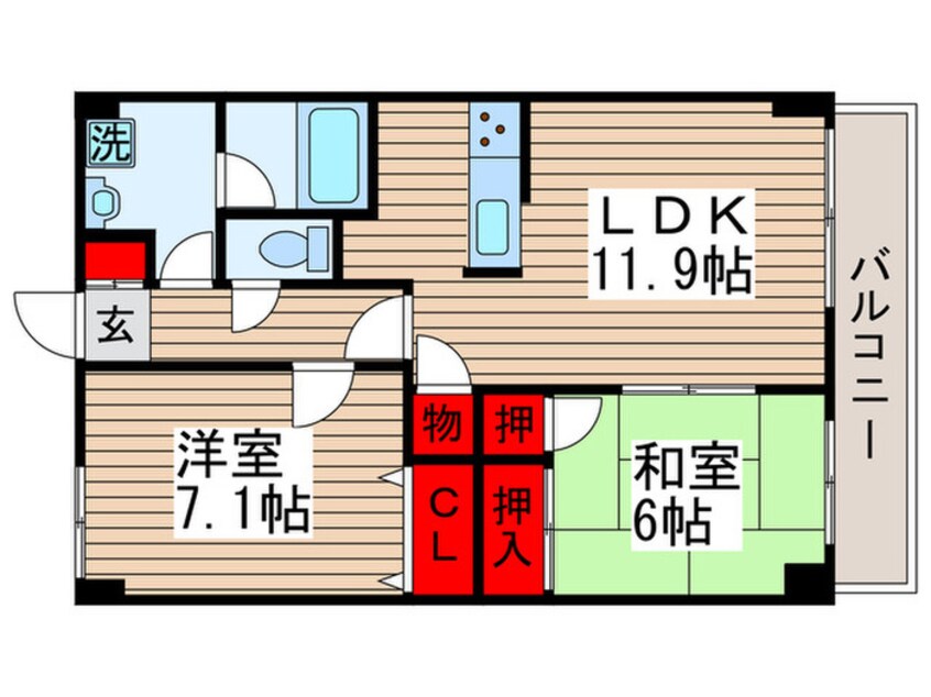 間取図 アウラ10